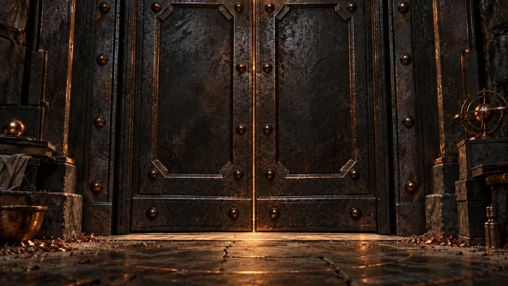 The archive sealed behind its heavy doors.